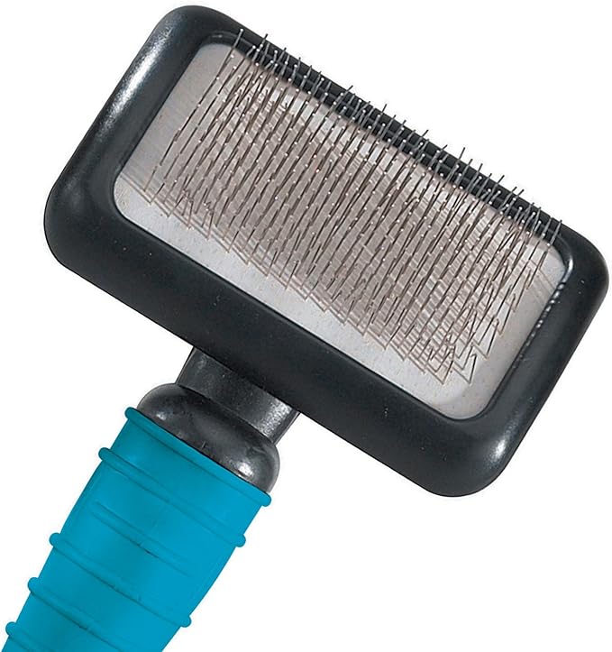 Master Grooming Tools Ergonomic Slicker Brushes — Molded Brushes for Grooming Dogs - Medium, 4" x 2½", Black