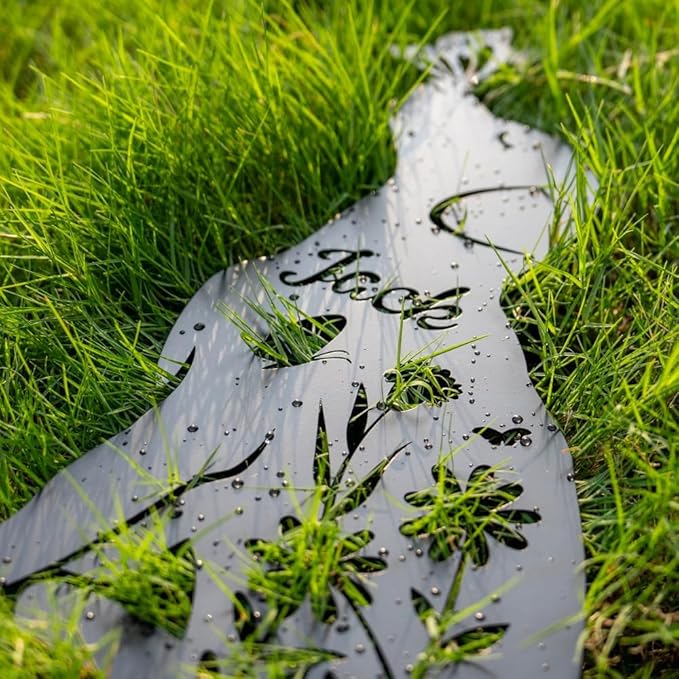 Custom Pet Grave Markers Dog Memorial Plaque, Memorial Yard Garden Outdoor Decor, Waterproof Metal Dog Grave Markers for Loss of Pets, Personalized Sympathy Remembrance Gift