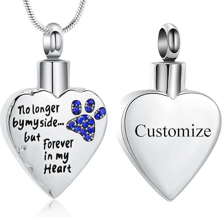 memorial jewelry Your Wings were Ready, But My Heart was Not Stainless Steel Carved Locket Cremation Urn Necklace for Pet Dog Cats