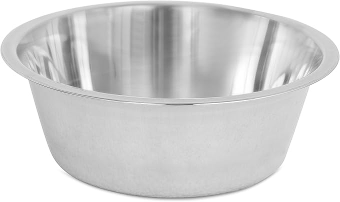 Internet's Best Bone Dog Bowl Set | Double Stainless Steel Pet Food Large Water Bowls | No Spill Silicone Stand | Large Medium Breeds | Pink