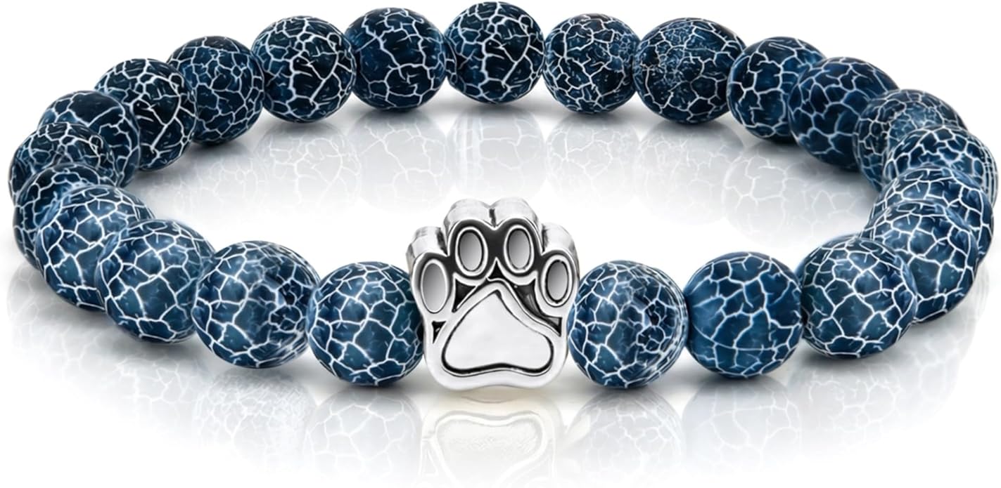 LINGYUAN Pet Memorial Gifts for Dogs Cats, Pet Memorial Bracelet, Remembrance Pet Loss Sympathy Gift for Cat Dog Lovers, Bereavement Gifts for Loss of Pet