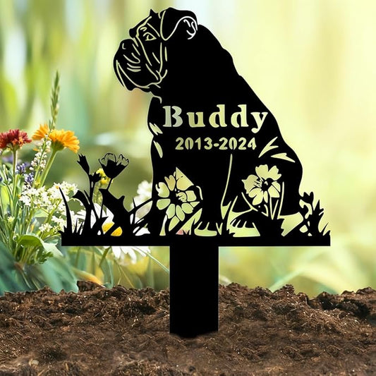 Custom Dog Grave Markers Outdoor, Personalized Pet Grave Marker Stake Dog Memorial, Outdoor Weatherproof Pet Cemetery Sign, Personalized Dog Memorial Gifts for Loss of Dog