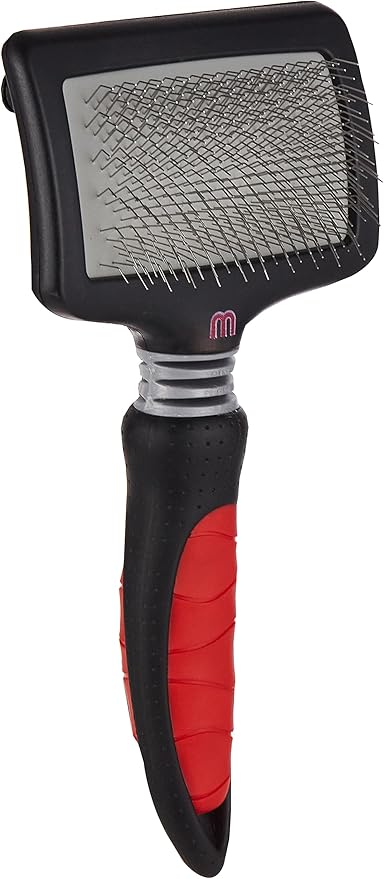 Mikki Dog, Cat, Puppy, Kitten Grooming Hard Pin Slicker Brush -For Knot, Tangles -Med-Lrg Pet-Large,Black