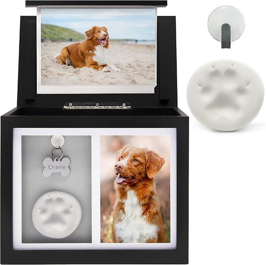 Pet Urns for Dogs - Dog Urns for Ashes, Suitable for All Pets - Includes Paw Print Kit, Picture Frame and Photo Book for a Lasting Tribute and Keepsake Memory