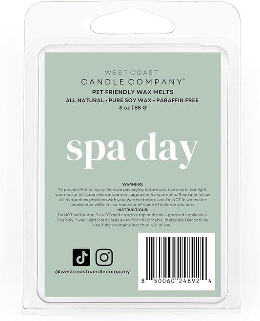 Pet Safe Wax Melts for Dogs | Non Toxic Soy Wax Melts | Natural, Paraffin-Free, Clean Burning | Odor Eliminating Wax Cubes | Spa Day