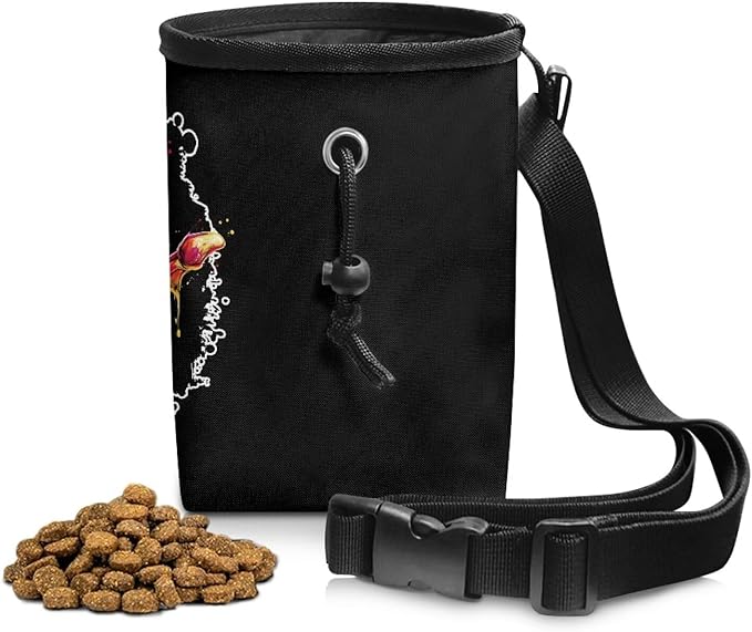 Hands Pet Treat Pouch Drawstring Closure Pouch Best Hiking Toys Pack Pocket Sized Training Treat Bag Bait Bag Training Bag for Treats, Kibbles, Toys & Accessories