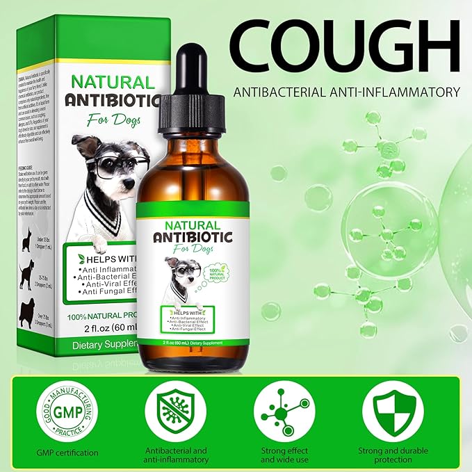 Dog Antibiotics, Antibiotics for Dogs, Natural Dog Multivitamin Vitamins and Supplements 60ml-2pcs