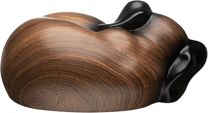 Pet Urns,Sleeping Resin Cremation Dog Urn, Dog Urns for Ashes, Small Animal Urn(Black Walnut)…