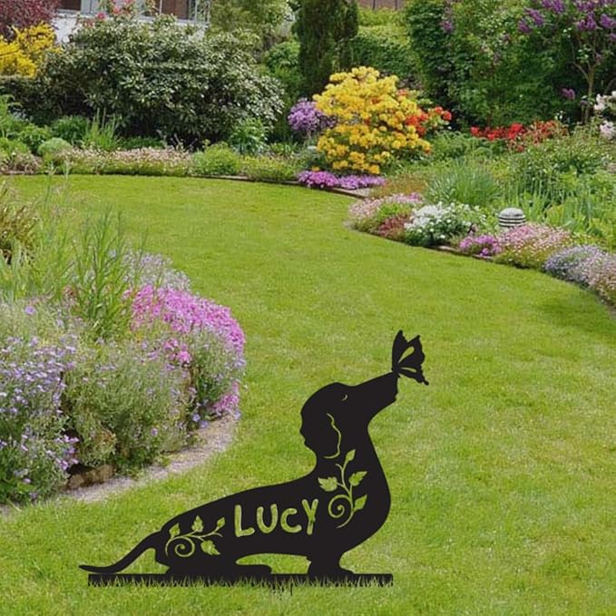 Custom Pet Grave Markers Dog Memorial Plaque, Memorial Yard Garden Outdoor Decor, Waterproof Metal Dog Grave Markers for Loss of Pets, Personalized Sympathy Remembrance Gift