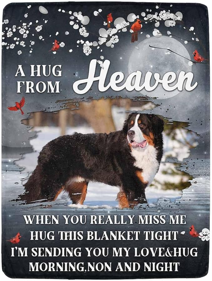 Artsadd Custom Memorial Blanket with Photos for Loss of Dogs Cats-Personalized Memorial Blanket-in Loving Memory Gifts for Loved Ones Lost-Custom Remembrance Gifts Blankets for Pets Lover
