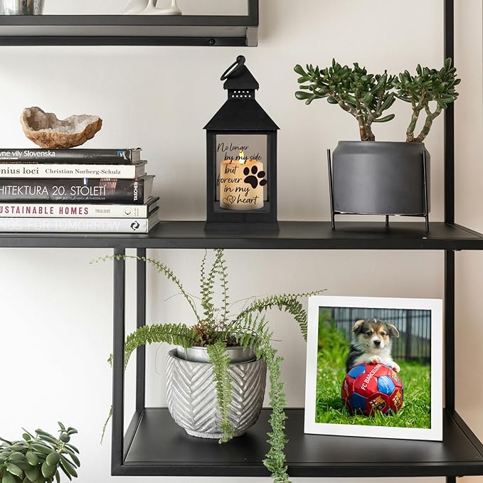 Pet Memorial Gifts for Loss of Dogs Cats Paw Print Left Memorial Lantern Sympathy Gifts Bereavement Gifts Dog Remembrance Gift in Memory of Dog Cat