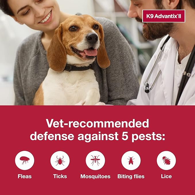 K9 Advantix II Small Dog Vet-Recommended Flea, Tick & Mosquito Treatment & Prevention | Dogs 4-10 lbs. | 3-Mo Supply