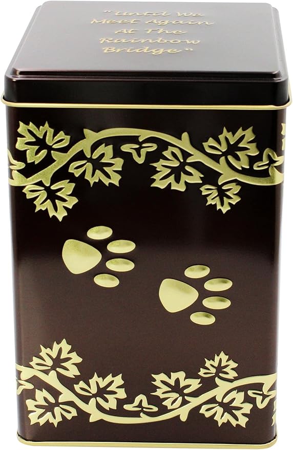 Extra Large Rainbow Bridge Paw Print Economy Pet Cremation Urn - 140 Cubic Inch Capacity for a Pet Weighing up to 120 Pounds - Pet Memorial Urn for Ashes