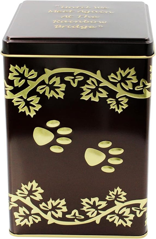 Extra Large Rainbow Bridge Paw Print Economy Pet Cremation Urn - 140 Cubic Inch Capacity for a Pet Weighing up to 120 Pounds - Pet Memorial Urn for Ashes