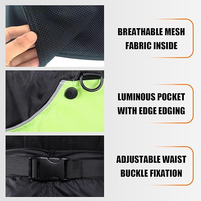 Dog Trainer Apron with Multi Pockets and Waist Strap Adjustable Dog Training Pant Waterproof Dog Training Shorts Dog Handler Clothing for Outdoor Training Activities Black L