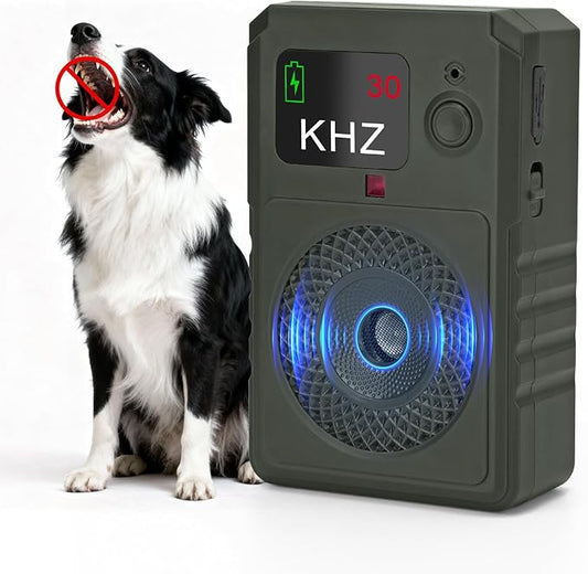 Dog Bark Deterrent Devices 2026 New Updated Anti Barking Device for Dogs Automatic Ultrasonic Bark Box with LED Screen, 50ft Range Wall-Mountable, Rechargeable Dog Silencer for Indoor Outdoor