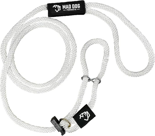 Mad Dog Products Easy Leader Dog Leash 1/2" x 10' White Signature Rope - Made in USA