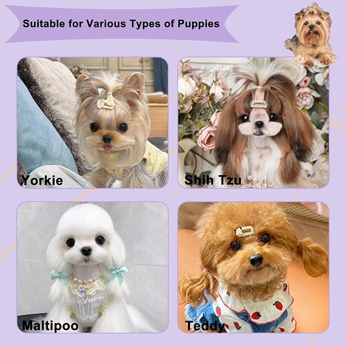 Folding Small Dog Grooming Brush - Perfect for Shih Tzus, Yorkies, and Maltipoos - Ideal Puppy Hair Brushes for Maltese and Small Breeds (Black)