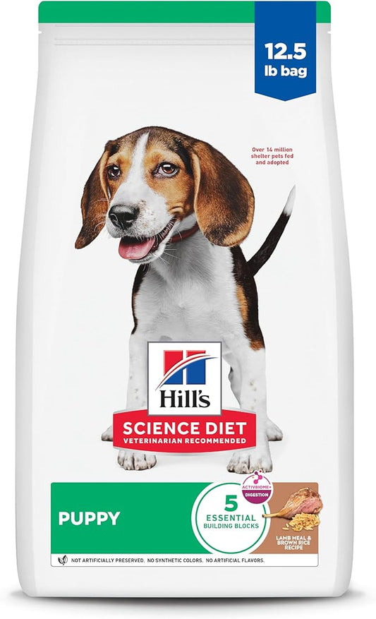 Hill's Science Diet Puppy Dry Dog Food, Lamb Meal & Brown Rice, 12.5 lb. Bag