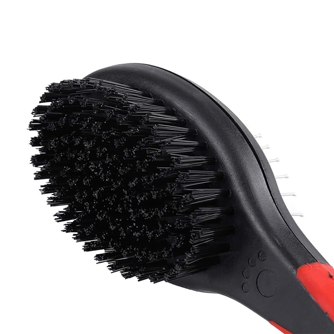 KUIDAMOS Groomer's Best Small Combo Brush,Dual-Sided Action Dog Grooming Combo Brush for Pets,Versatile Brushes for Grooming Dogs(L)