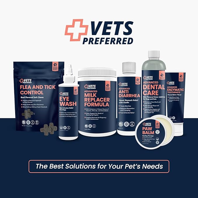Vets Preferred Anti-Diarrhea & Gas Relief for Dogs – Kaolin Formula to Soothe Upset Stomach & Support Digestive Health – All Breed & Size Dogs – 8 fl oz Liquid – Made in USA