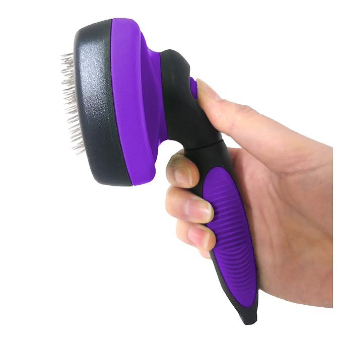Whizzotech Self Cleaning Slicker Brush Dog And Cat Brush Gently Removes Loose Undercoat, Mats and Tangled Hair