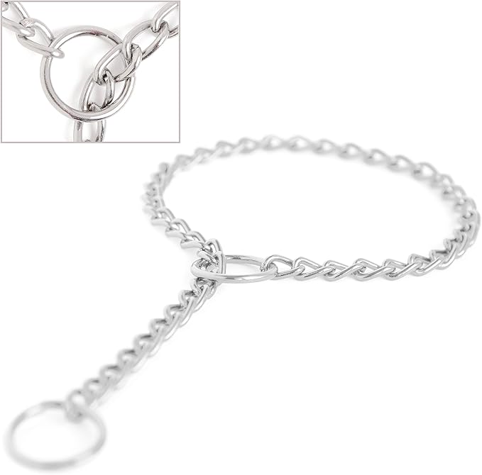 Mighty Paw Slip Collar - Stainless Steel - Weather Resistant - Tarnish Proof - Durable Chain Dog Choke Collars - No Pull Dogs Training - Strong and Premium - Metal Chain (30")