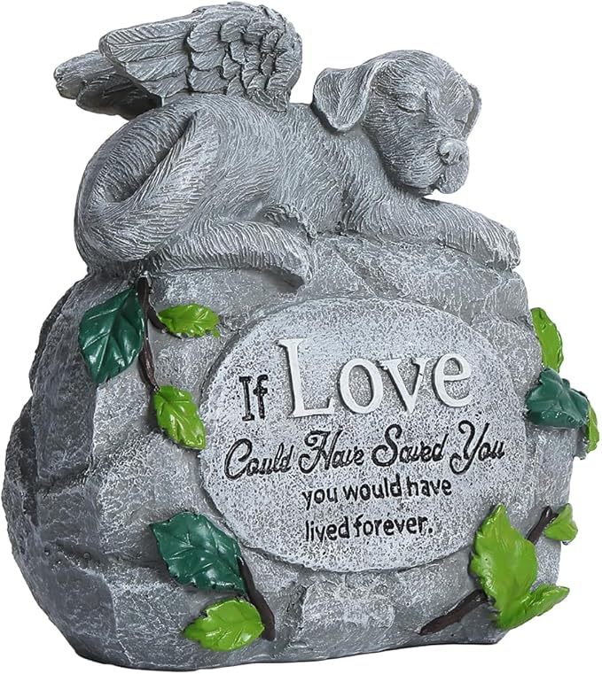 Dog Memorial Gifts for Loss of Dog - Forever My Guardian Angel Garden Dog Memorial Stone，Dog Passing Away Sympathy Gifts - Thoughtful Pet Loss Sympathy Gifts