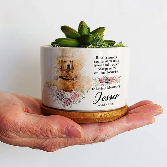 Customized Pet Dog Memorial Plant Pot Pet Remembrance Dog With Heartfelt Sentimental Quote Garden Decor Funeral Keepsake Bereavement Gifts For Loss Of Pet Picture Gift For Someone Lost Pet