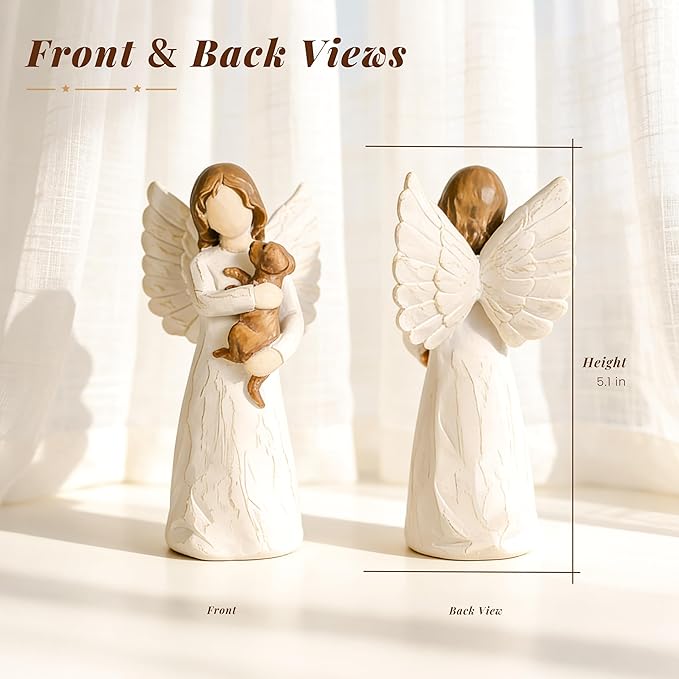 Guardian Dog Angel Figurines,Pet Memorial Sympathy Gifts for Loss of Gogs,Indoor Memorial Ornament, Dog Gifts for Women