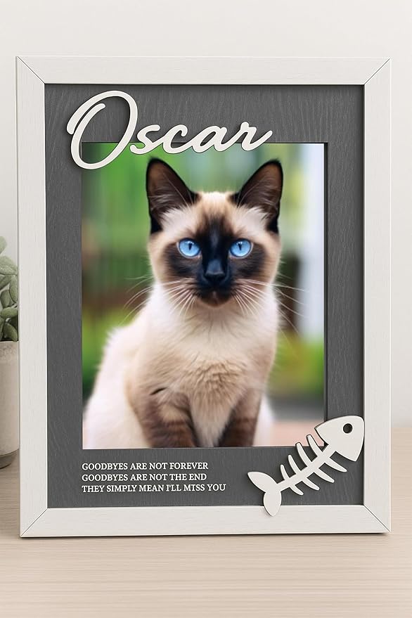 Nazenti Personalized Dog Remembrance Frame, Memorial Picture Frame for Loss of Pet, Custom Sympathy Gift for Dog Owners, Pet Bereavement Keepsake with Photo, Christmas Frame for Cat Lovers
