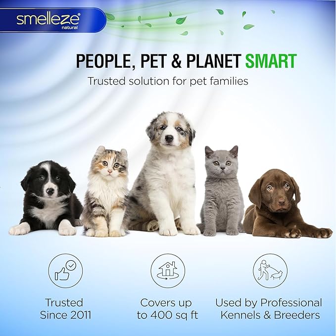 SMELLEZE 50 lb. Yard Odor Eliminator for Dogs – Long-Lasting Turf Cleaner for Pet Urine Outdoor & Poop | Safe for People, Pets, Plants & Planet | Works on Grass, Gravel, Patios & Kennels