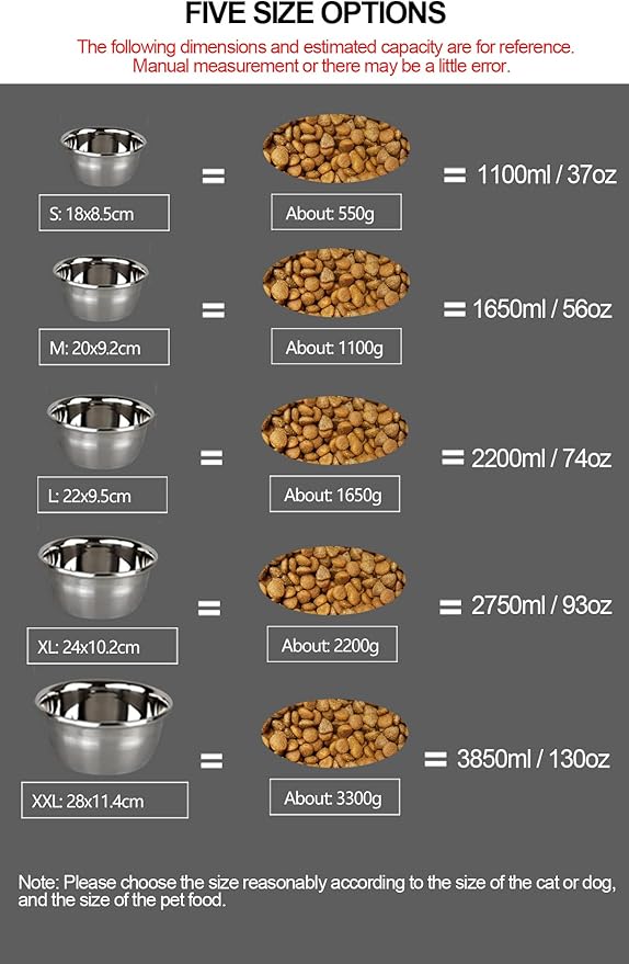 Dog Water Bowl No Spill, Stainless Steel Hanging Large Dog Crate Food Bowls for Kennel, M(1650ml/56oz)