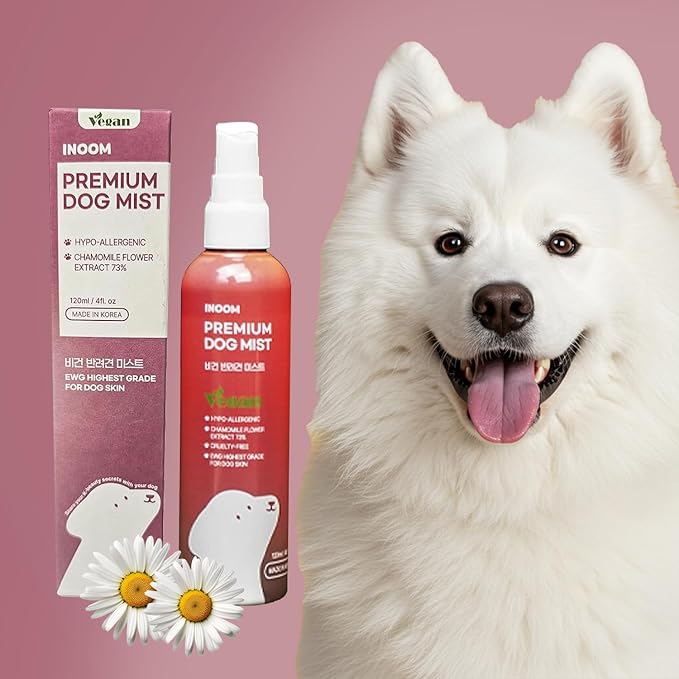 KOREAN Plant Based Dog Mist 120ml - Double Layer Mist, Cologne Spray - Protects Against Air Pollutants Hydrates & Moisturizes - Body Spray Odor Eliminator for Puppy to Adult Dogs - Made in Korea