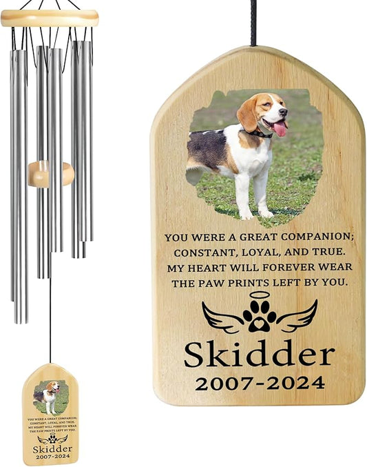 Pet Memorial Wind Chime, Pet Loss Gifts, Pet Memorial Gifts for Dogs, Dog Memorial Gifts for Loss of Dog, Loss of Dog Sympathy Gift, Dog Remembrance Gift, in Memory of Dog Cat - Great Companion
