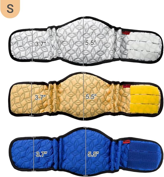 Mkono Male Dog Belly Band Wraps Washable Dog Diapers Male for Small and Medium Dogs (3 Pack), Waist 8.5 Inches to 13 Inches