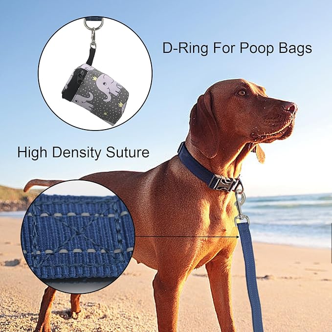 Nylon Short Leash 24 Inches Durable Dog Lead with Handle, Heavy Duty Dog Padded Handle and D-Ring for Control, Traffic 2FT Long for Small to Large Sized Dogs Training Leash Blue