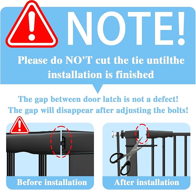 51.18" Extra Tall Cat Gate for Doorway,29.5"- 32.6" Wide Auto Close Tall Pet Gate No Drilling Pressure Mounted for Hallway Kitchen,Black