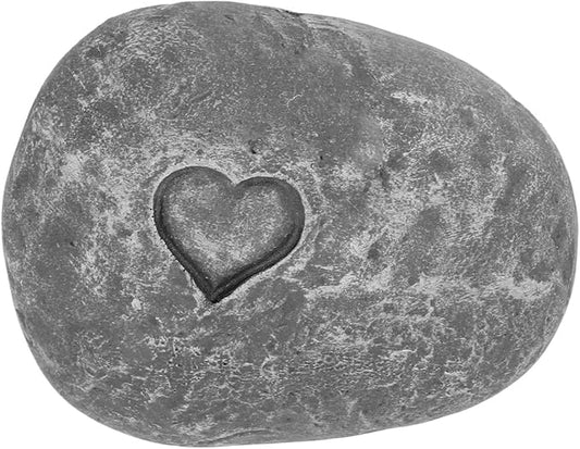 TOPINCN Pet Memorial Stone, Memorials Funerary Dogs DIY Cat Dog Grave Marker Lettering Simulation Pebbles Indoor Outdoor Backyard Pet Tombstone (Love Stone Grey)