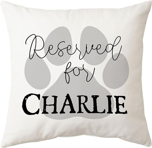 Hyturtle Personalized Dog Pillow 12"x12" (Insert Included) - Dog Mom Gifts - Funny Custom Name Gifts - Sofa Couch Home Decor Pillow