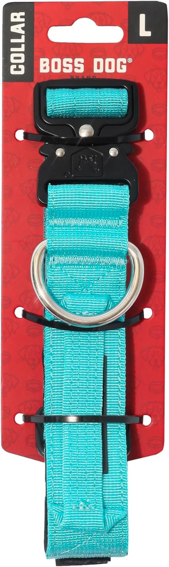 Boss Dog Tactical Collar, Teal, Large