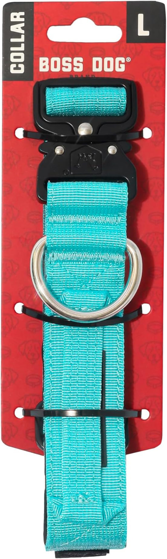 Boss Dog Tactical Collar, Teal, Large