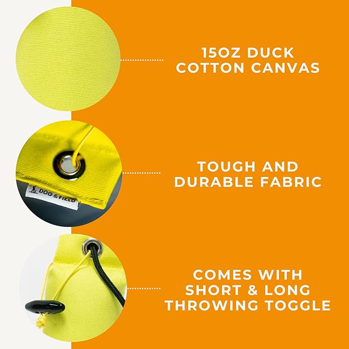 Dog & Field Puppy Training Dummies. 3.5oz Canvas Training Dummy for Hunting Dogs & Puppy Training. Dog Retriever Training Dummy, Dog Training Bumper, Hunting Dog Accessories, Water Float Dummy