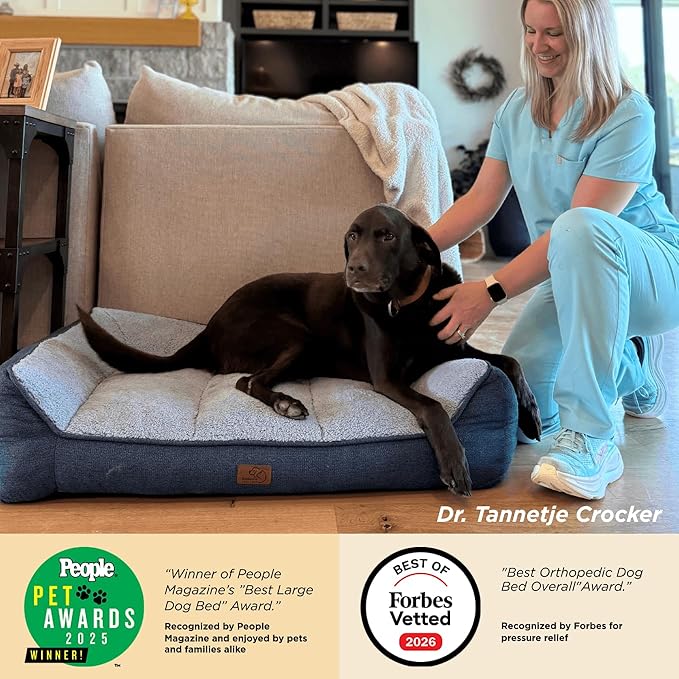 Bedsure SupportMax™ XL Orthopedic Dog Beds Large Sized Dog - As Seen on TV Extra Thick Supportive Dogs Couch with Waterproof Washable Cover, Extra Large Comfort Pet Sofa with Soft Sherpa, Green