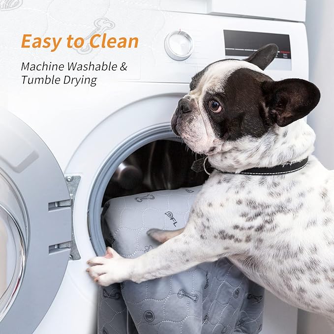 Dog Pee Pad Washable 65x48 Large, Fast Absorption Reusable Puppy Pads, Waterproof Pet Training Pads,Non-Slip Bone Print Whelping Pad for Dog Playpen, Incontinence, Housebreaking