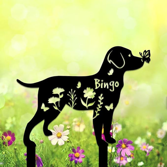 Custom Metal Pet Grave Markers Dog Memorial Plaque, Waterproof Dog Grave Markers Outdoor, Memorial Garden Decor for Loss of Beloved Pet, Personalized Sympathy Gift for Dogs