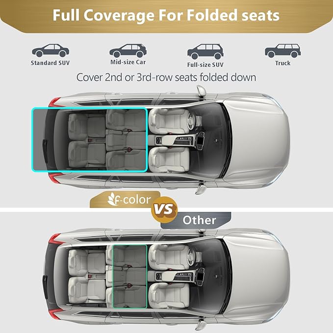 Veckle Extra Large SUV Cargo Liner for Dogs 106", Foldable Cargo Cover for Full-Size SUVs & Minivans, Waterproof Pet Trunk Mat with Bumper Flap, Non-Slip, Paw Print