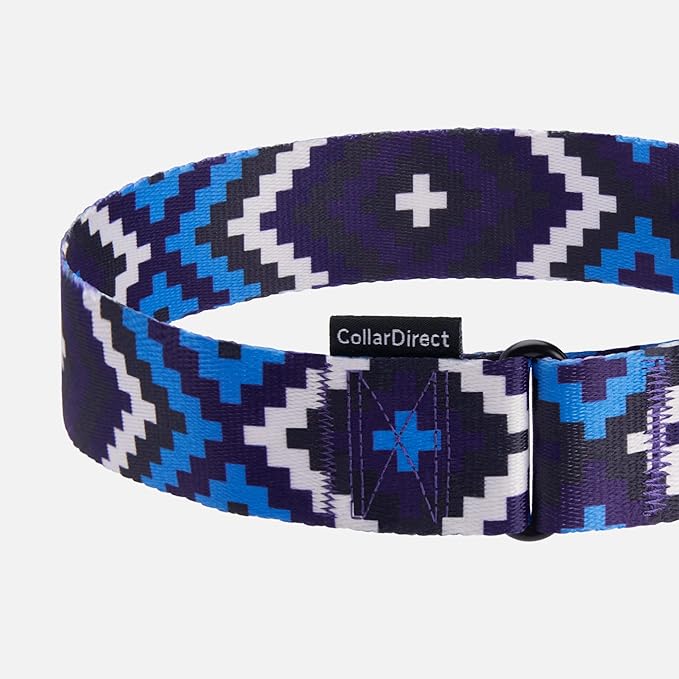 CollarDirect Aztec Martingale Collars for Dogs Heavy Duty Tribal Pattern Safety Nylon Training Collar Large Medium Small (Ethnic, XL, Neck Size 19"-24")