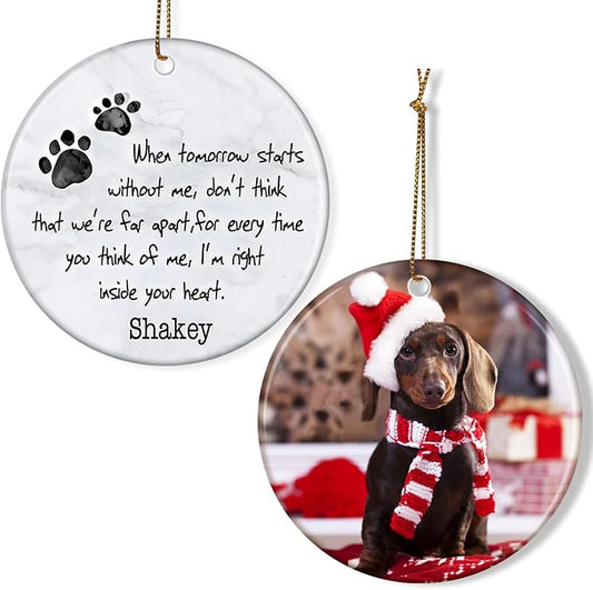 Pet Memorial Ornament - Bereavement and Sympathy Gift for Cat or Dog Loss