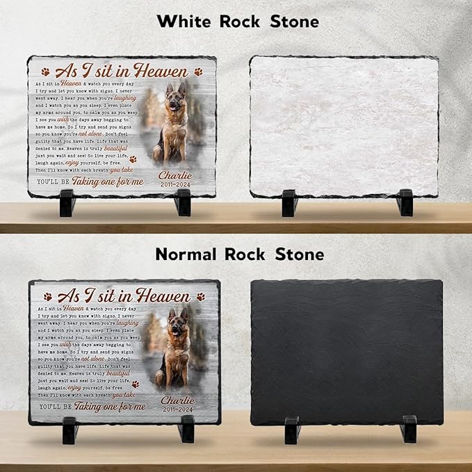 Dog Memorial Gifts for Loss of Dog, Personalized Dog Memorial Stone, Pet Memorial Gifts, Pet Loss Gifts, Pet Memorial Stones, Cemetery Decorations for Grave, Cat Memorial Gifts, Gifts for Cat Lovers